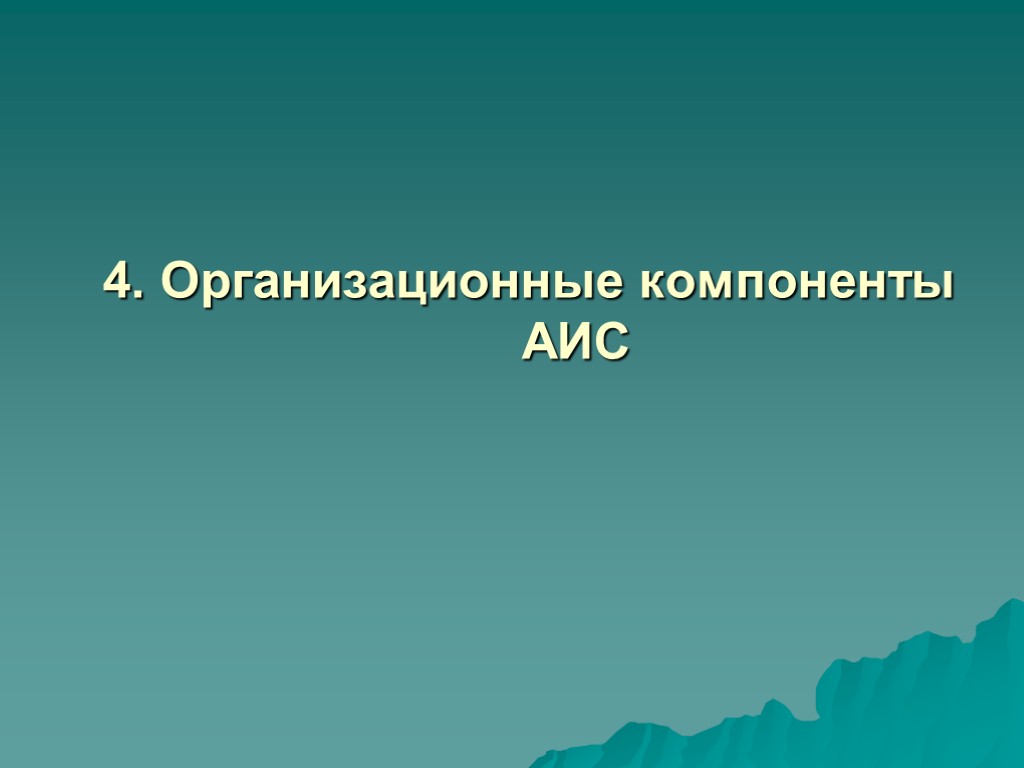 4. Организационные компоненты АИС